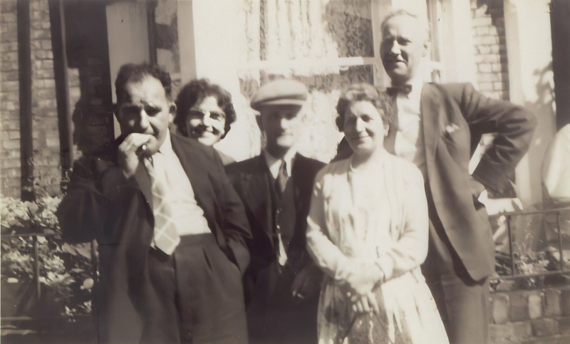 Left to right Clarence Dorothy Tom Ethel and Leonard-Enhanced
