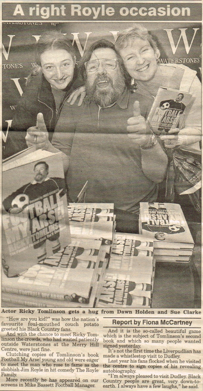 Susan Clarke nee Walker with Ricky Tomlinson
