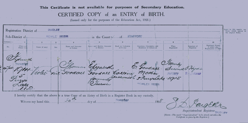 Violet Goodall Birth Certificate 1914jpg

