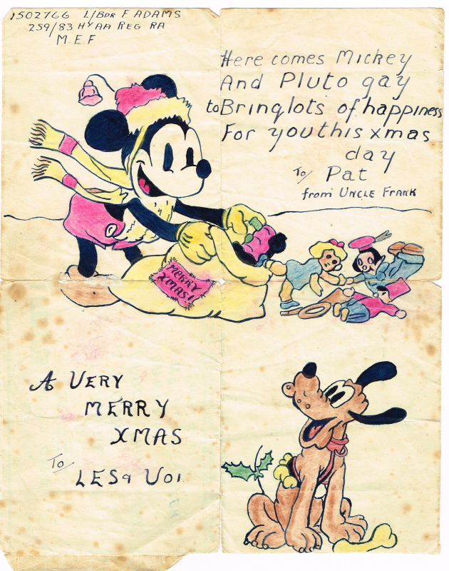 Xmas Letter From Frank to Les and Vi
