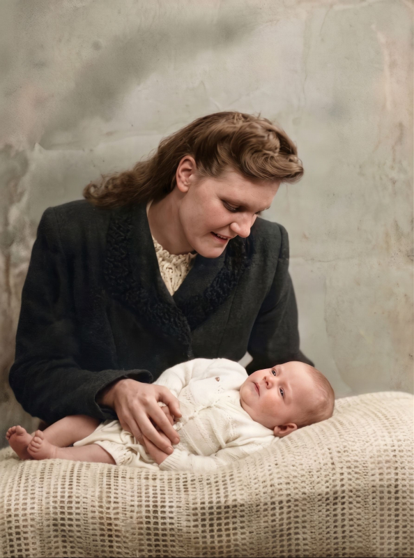 Aunty Doreen and Baby Michael

