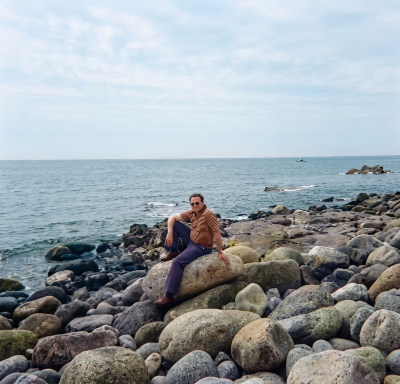 Dad On Rocks - again
