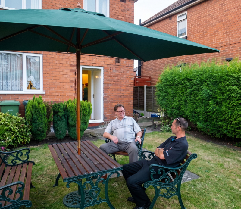 Dad and Neil Johnstone - Steve and Barbs Garden 1
