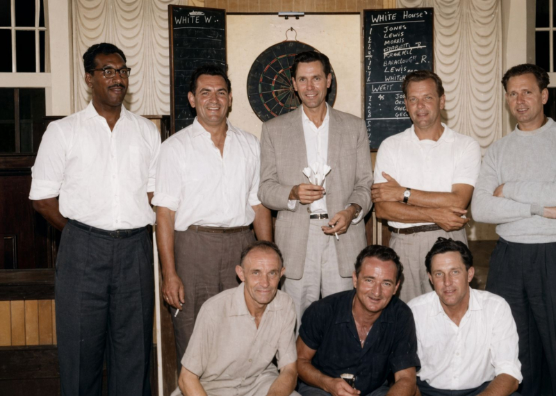 Dad and Uncle Ron in darts team  2
