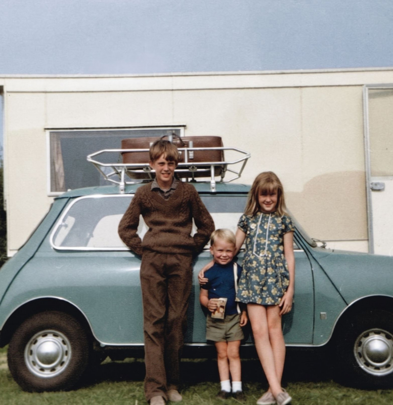 Daviud and Susan Walker - In Front Of Mini Minor
