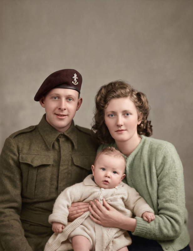Desmond and Elsie Bedford with Baby Alan
