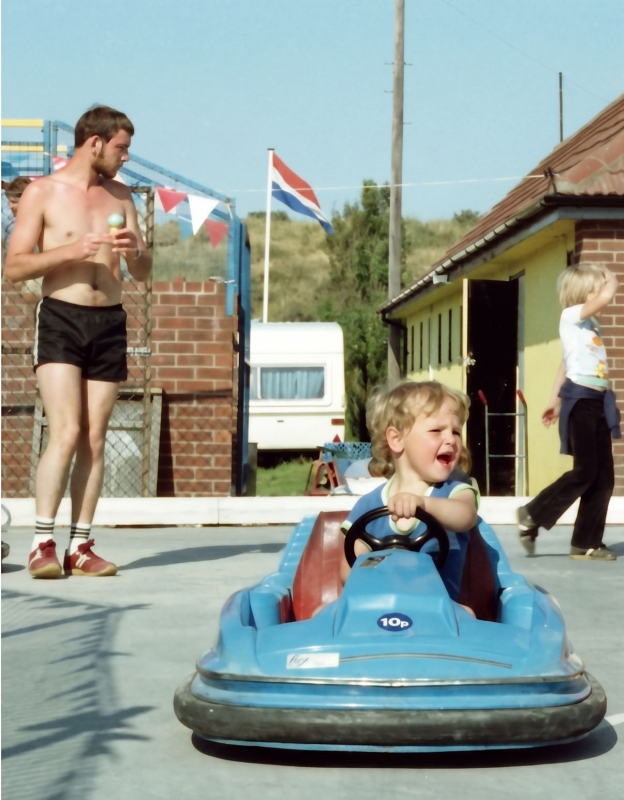 Lee on Bumping Car - Golden Sands Mabelthorpe 1981-2
