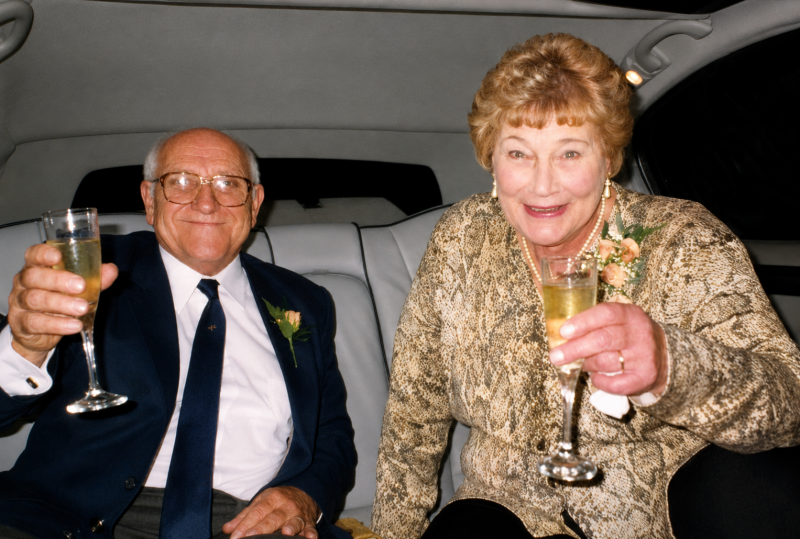 Ron and Audrey in Limo - 1
