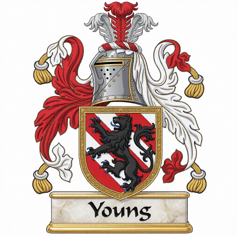 Young Family Crest - 4
