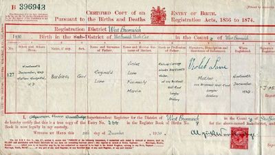Barbara Chester Birth Certificate

