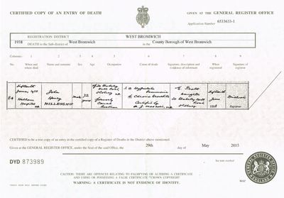 John Henry Millership Death Cert 15 06 1938
