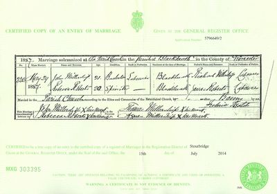 John Millership Birth Certificate
