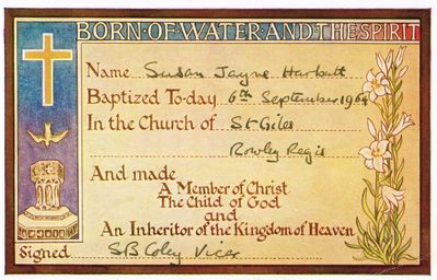 Sue Baptismal Cert
